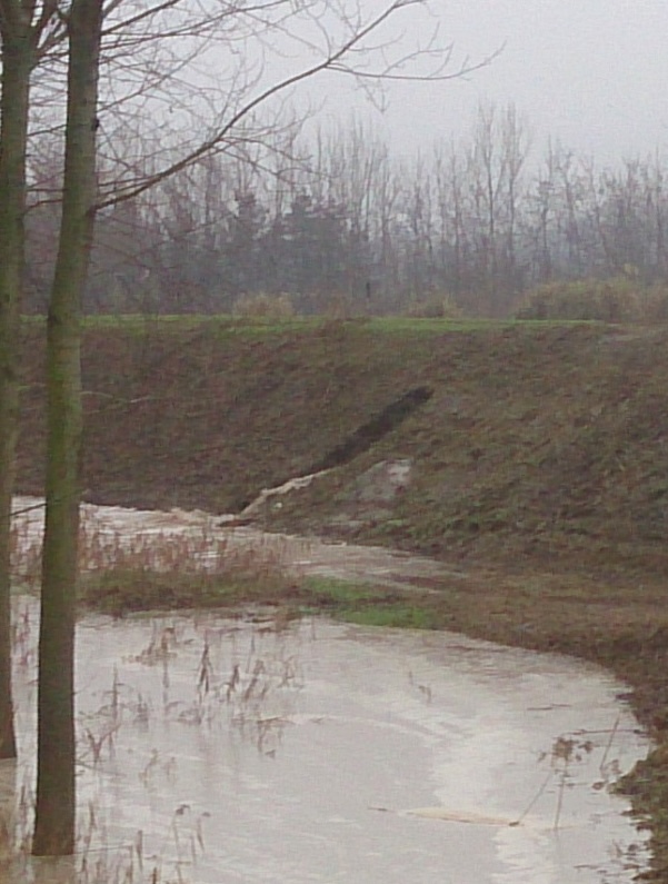 Levee Failure Along the Panaro River